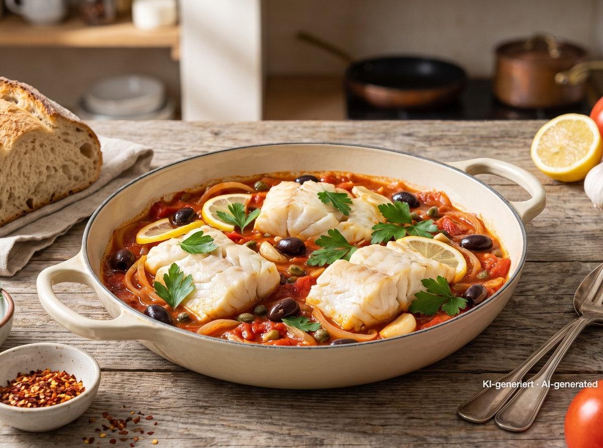 Bacalao guisado a la mediterránea