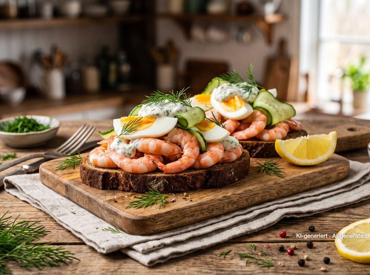 North Sea Shrimp Open Sandwich
