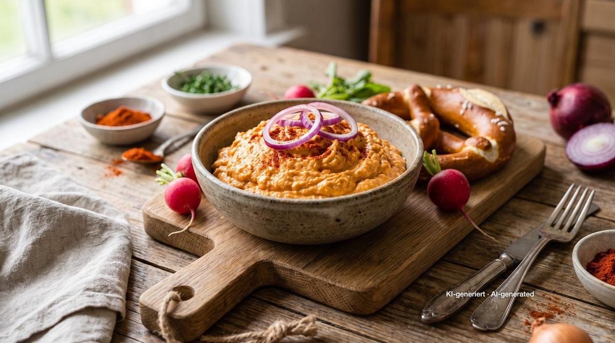 Obatzda (Beierse kaasspread) – Recept en afbeelding gemaakt met AI, redactioneel gecontroleerd