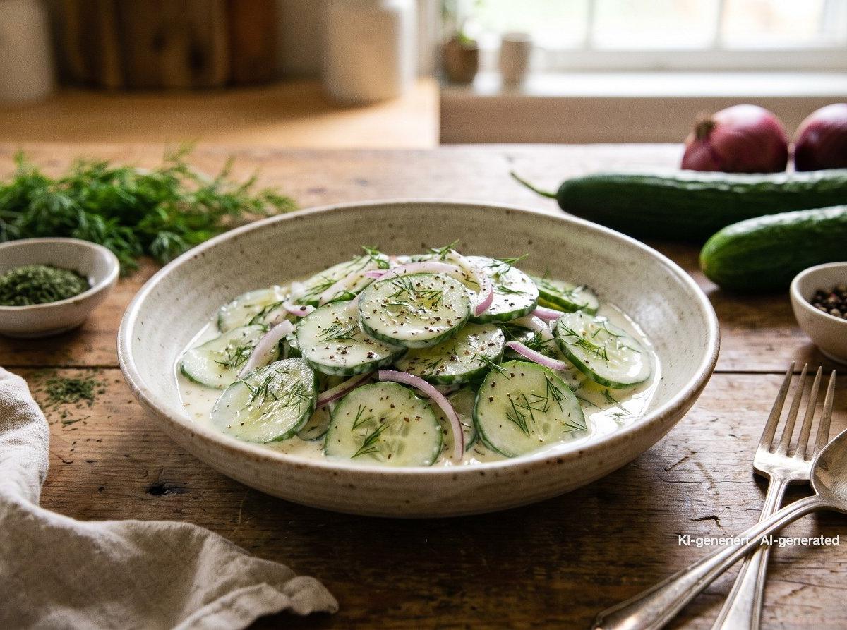 Grandma's German Cucumber Dill Salad