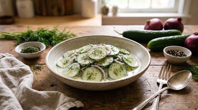 Oma's komkommersalade met dille