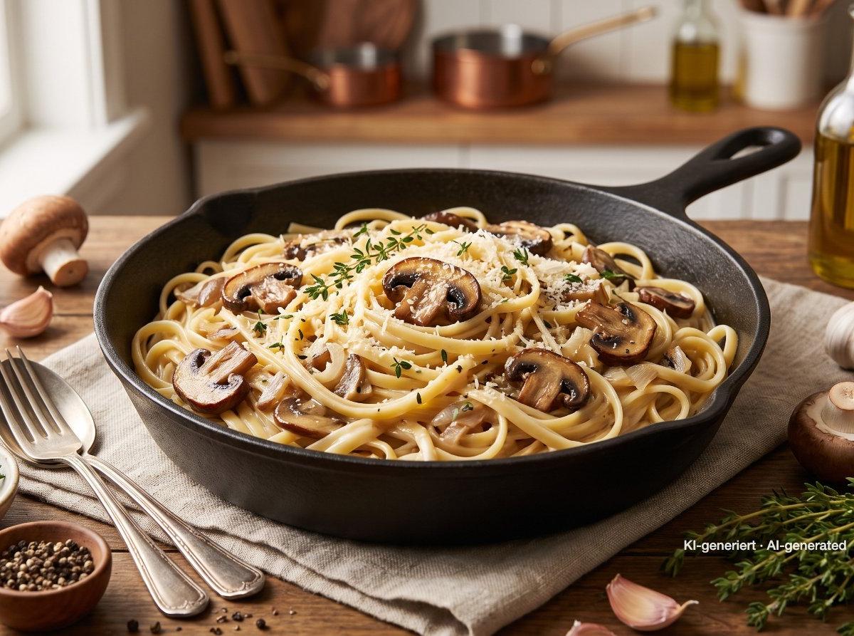 One-Pot Mushroom Pasta with Thyme