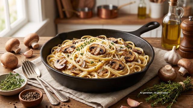 One-Pot Mushroom Pasta with Thyme