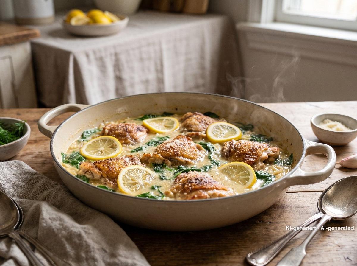 One-Pot Lemon Chicken Orzo