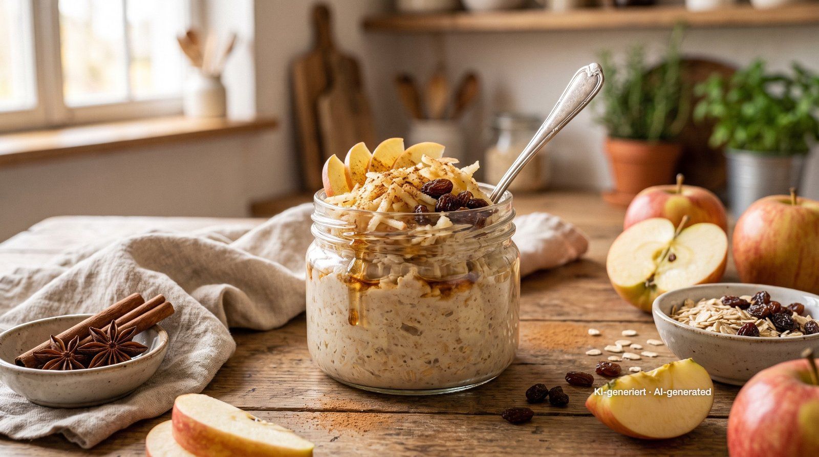 Overnight Oats mit Apfel und Zimt