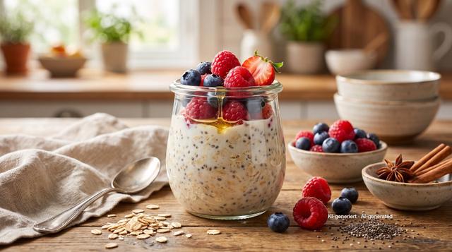 Overnight Oats mit Beeren