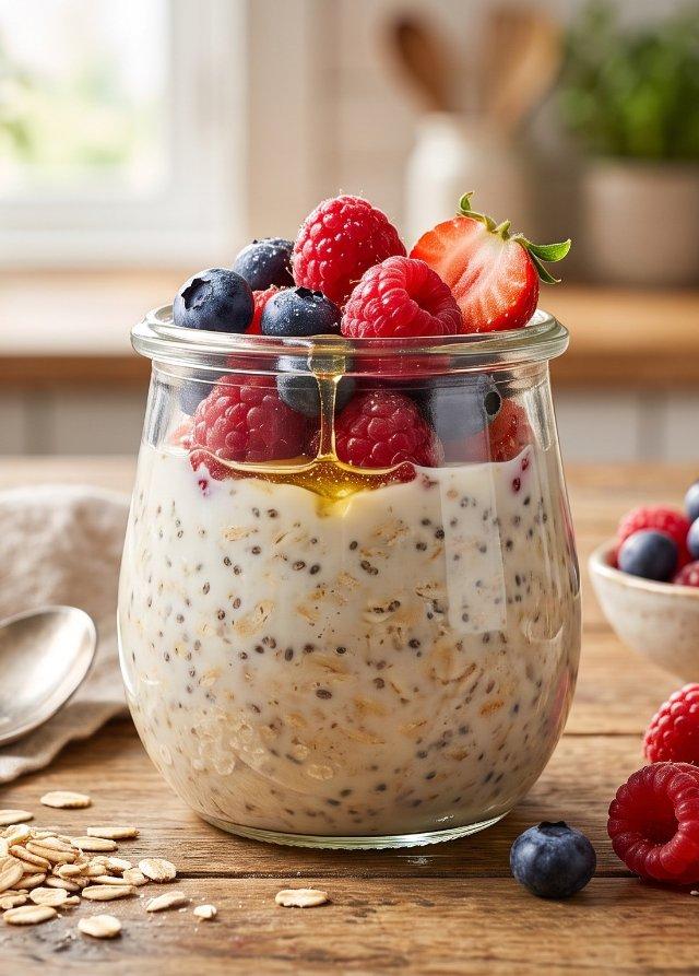 Overnight Oats with Berries
