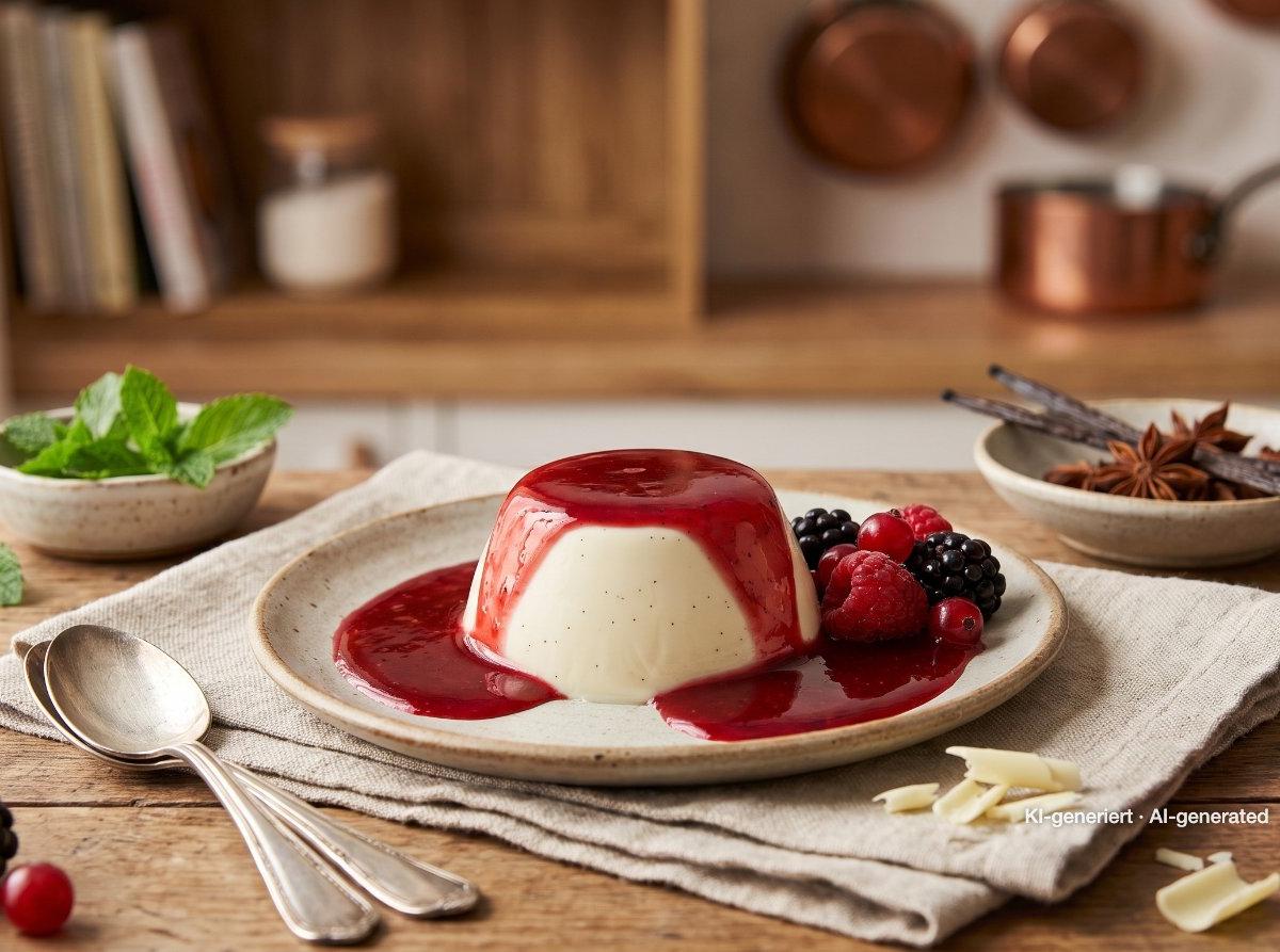 Panna Cotta with Berry Sauce