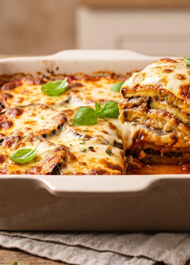 Parmigiana di melanzane, gratinado de berenjenas