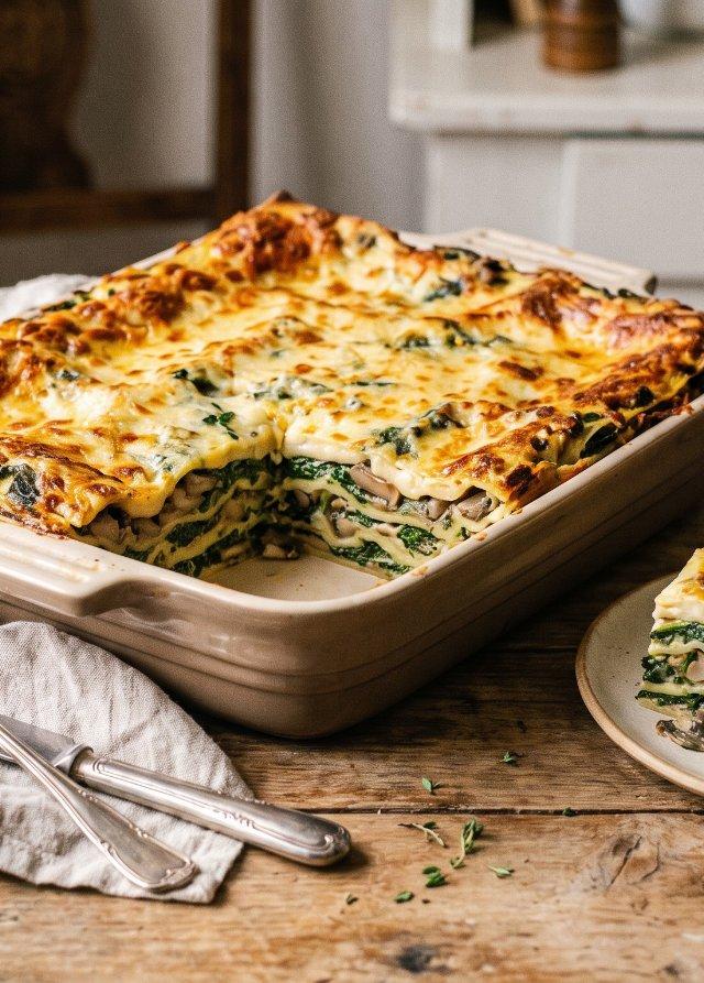 Mushroom and Spinach Lasagna