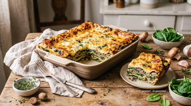 Mushroom and Spinach Lasagna