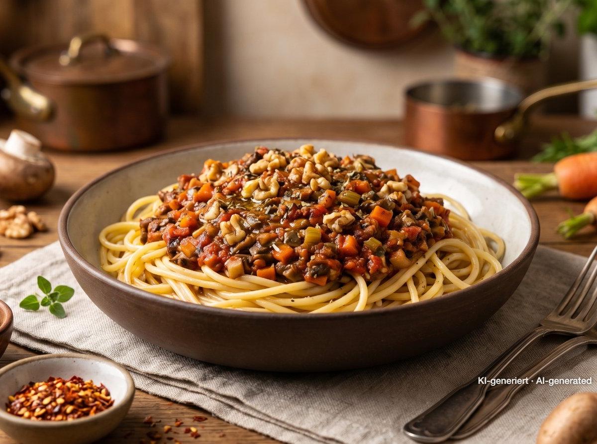 Mushroom Walnut Bolognese