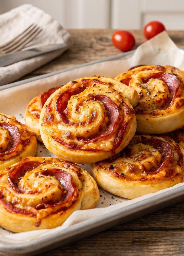 Caracolas de pizza