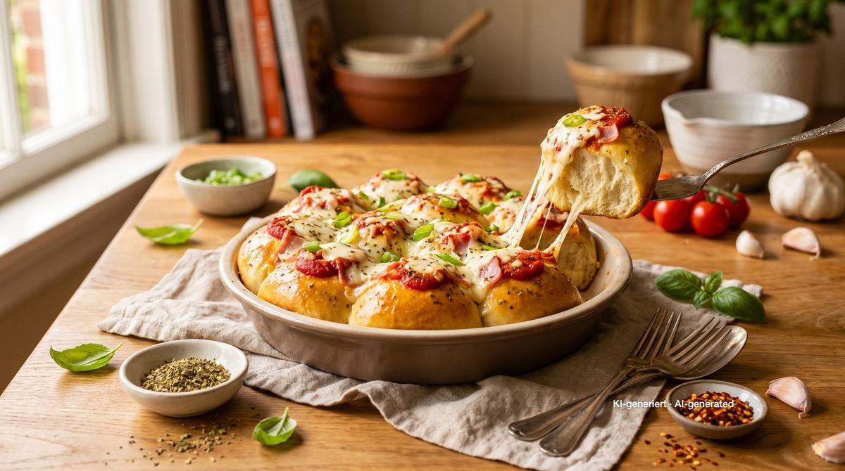 Pizza Pull-Apart Buns – Recipe and image AI-created, editorially reviewed