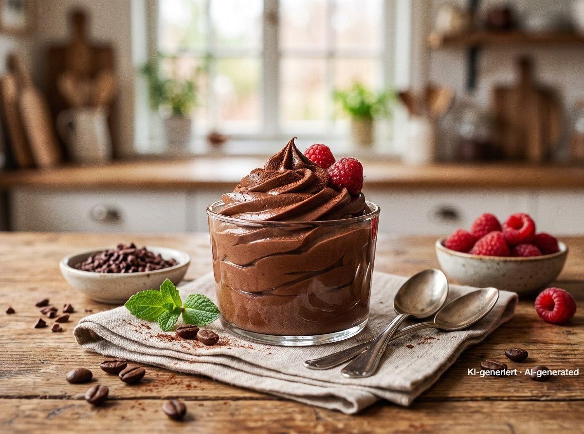 Crema proteica de chocolate con quark