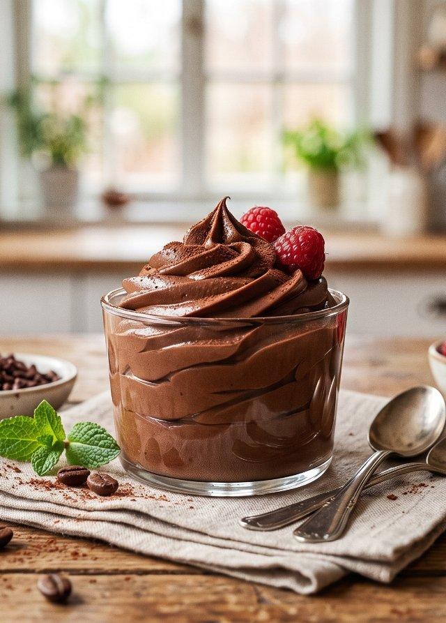 Crema proteica de chocolate con quark