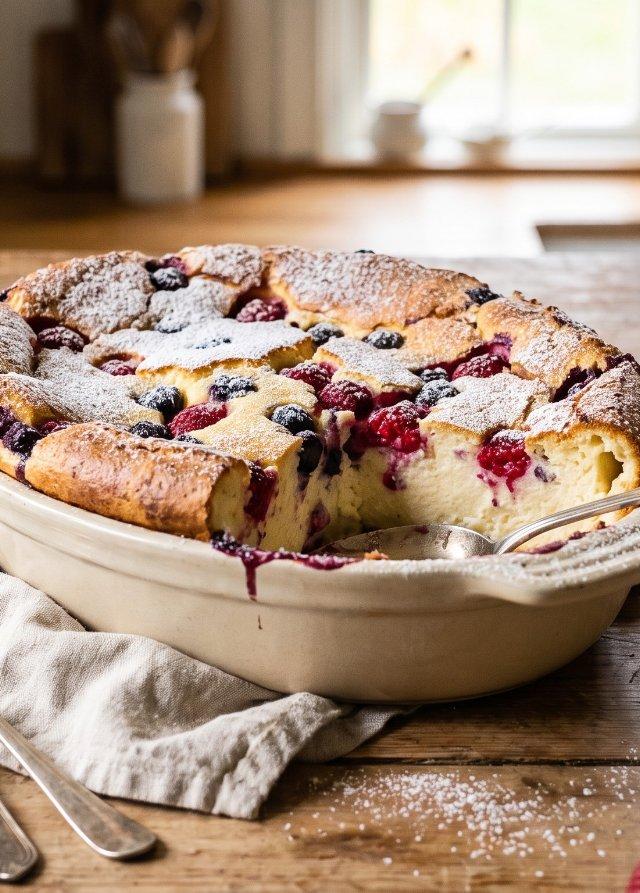 Gratin de fromage blanc aux fruits rouges