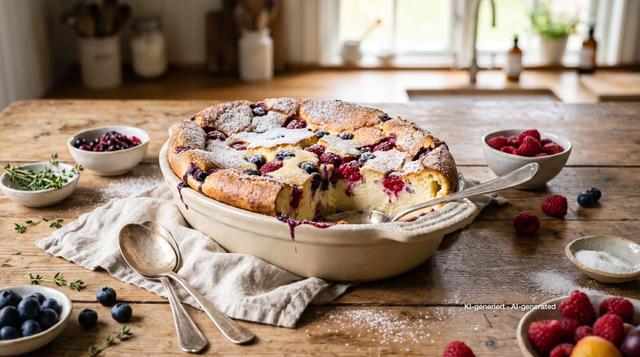 Quark-Auflauf mit Beeren