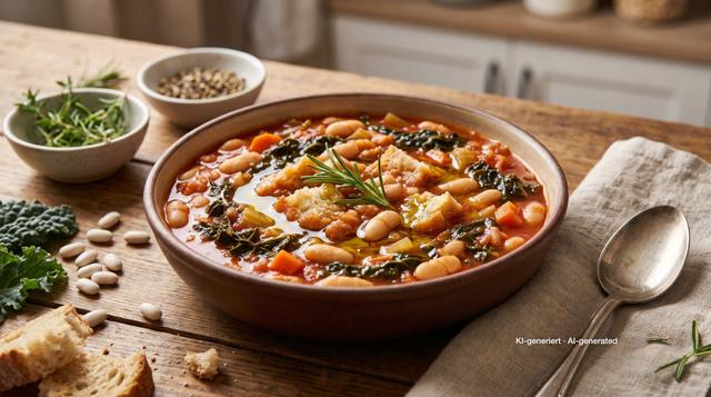 Ribollita – toskanischer Brot-Bohnen-Eintopf