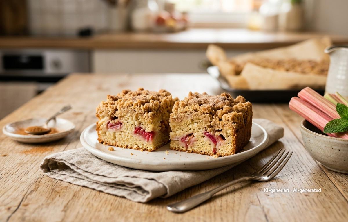 Torta sbriciolata al rabarbaro