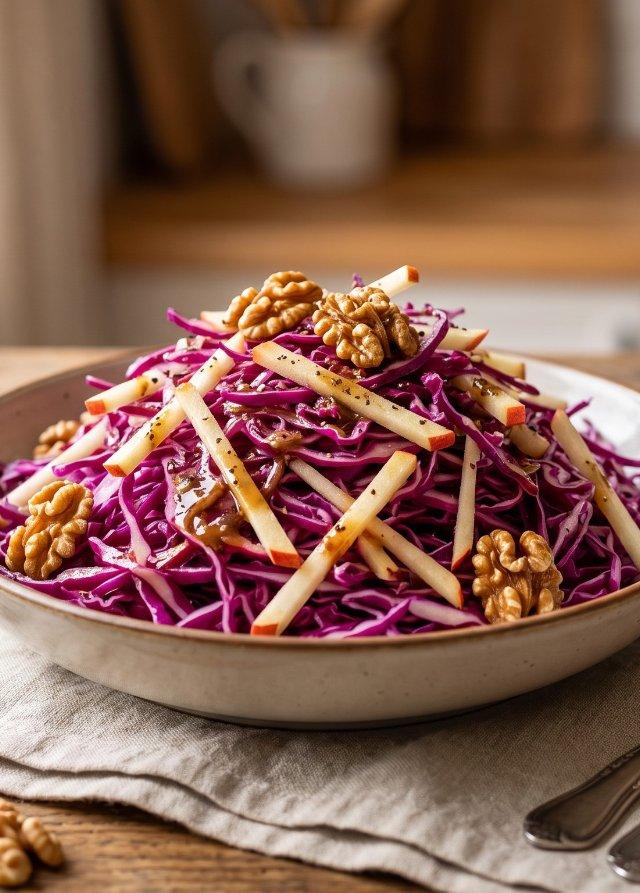 Rotkohl-Walnuss-Salat
