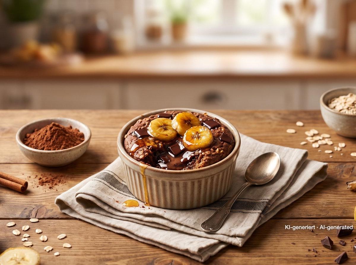 Avena al horno con chocolate