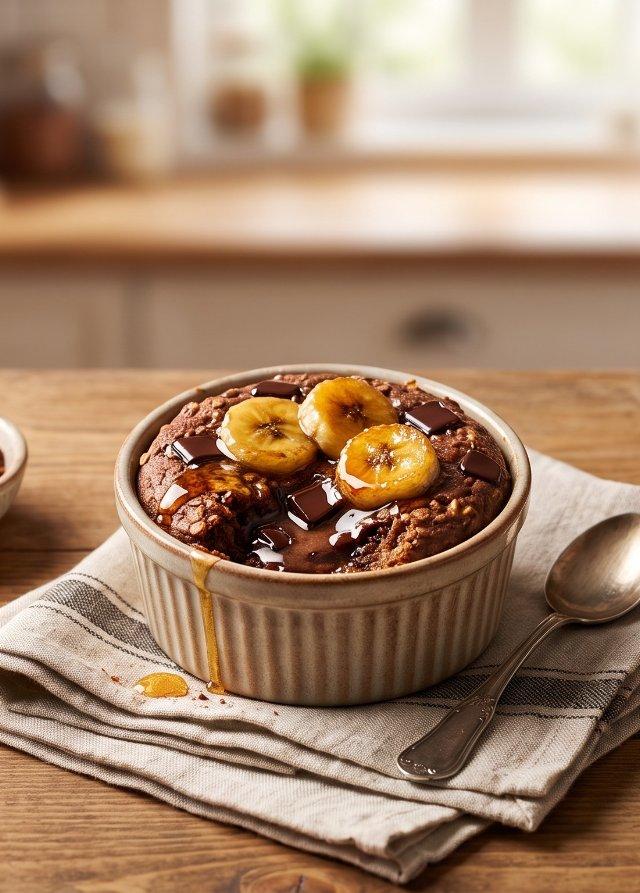 Avena al horno con chocolate