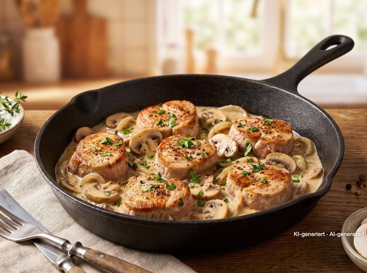 Pork Medallions in Mushroom Cream