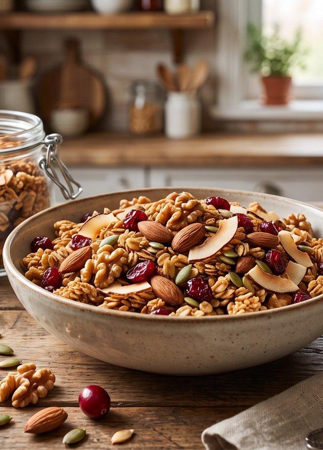 Granola crujiente casera