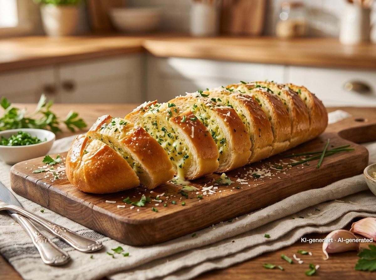 Homemade Garlic Herb Baguette