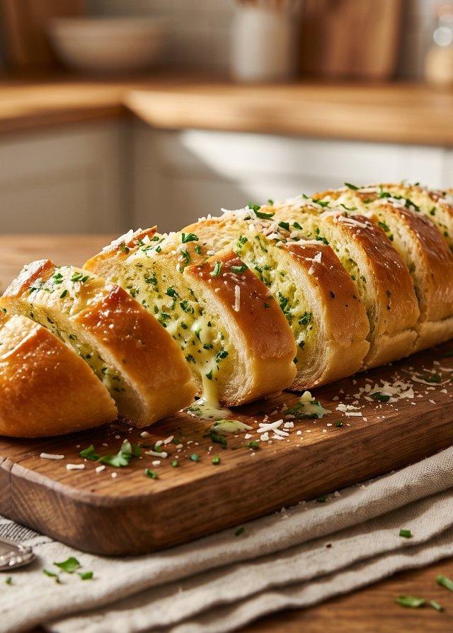 Homemade Garlic Herb Baguette
