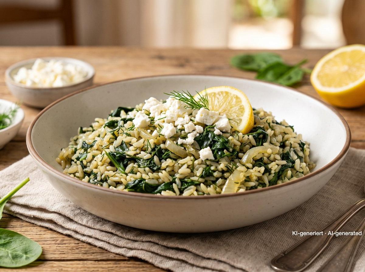 Spanakorizo — Greek Spinach Rice