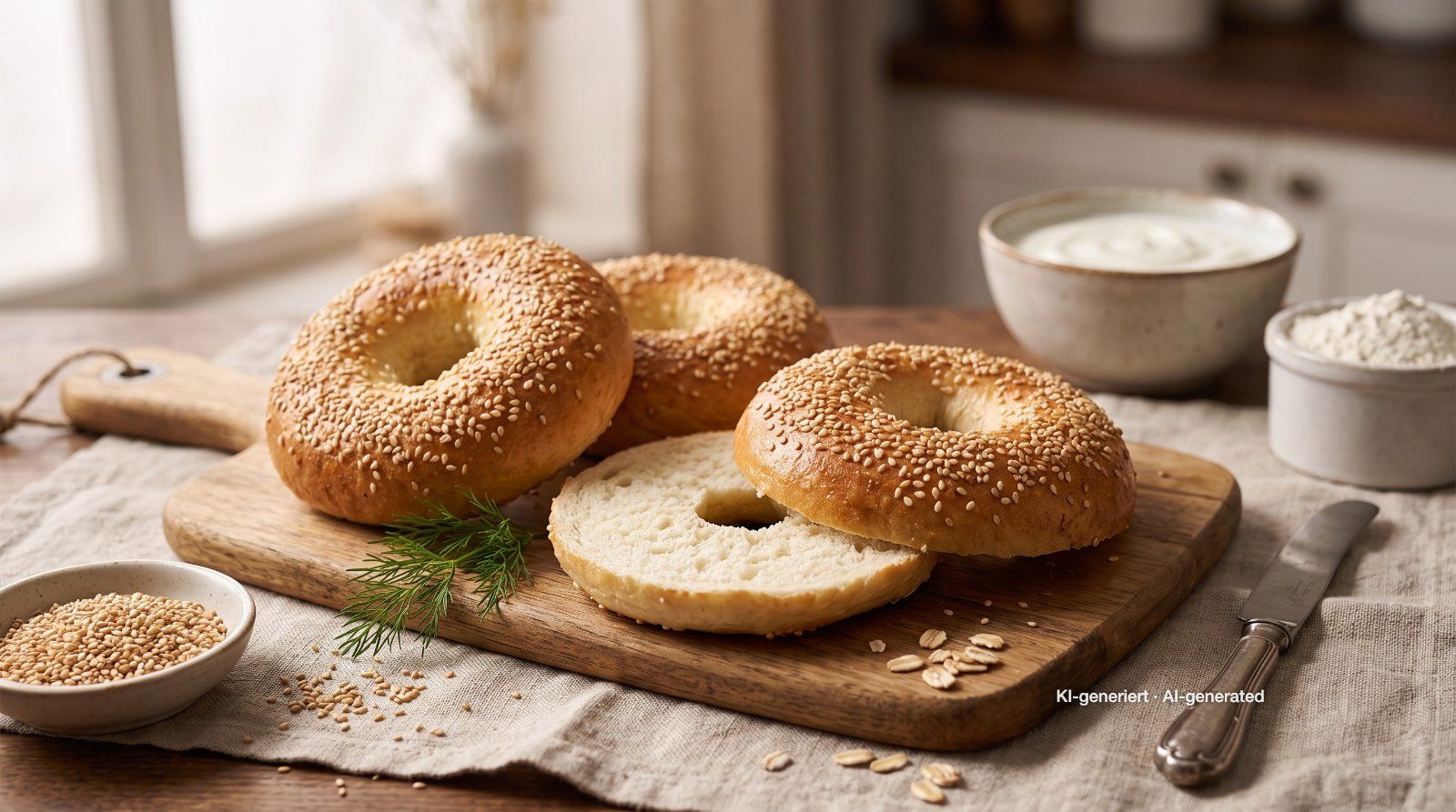 Skyr-Bagels aus 2-Zutaten-Teig