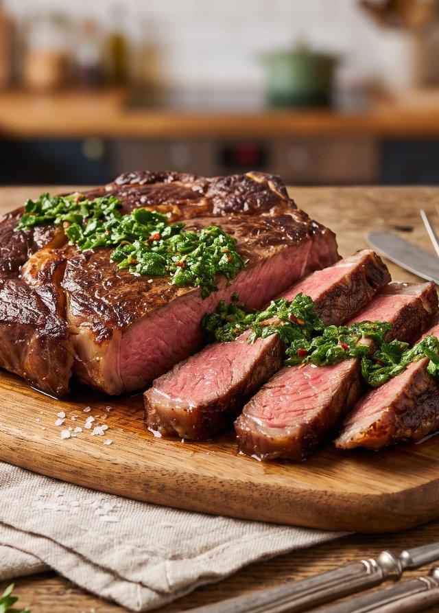 Grilled Steak with Chimichurri