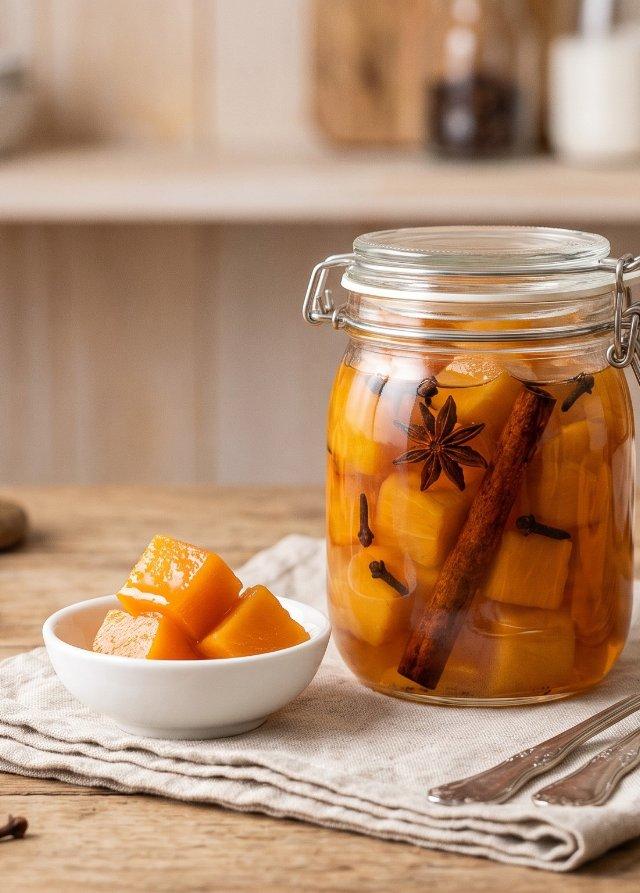 Sweet and Sour Pickled Pumpkin