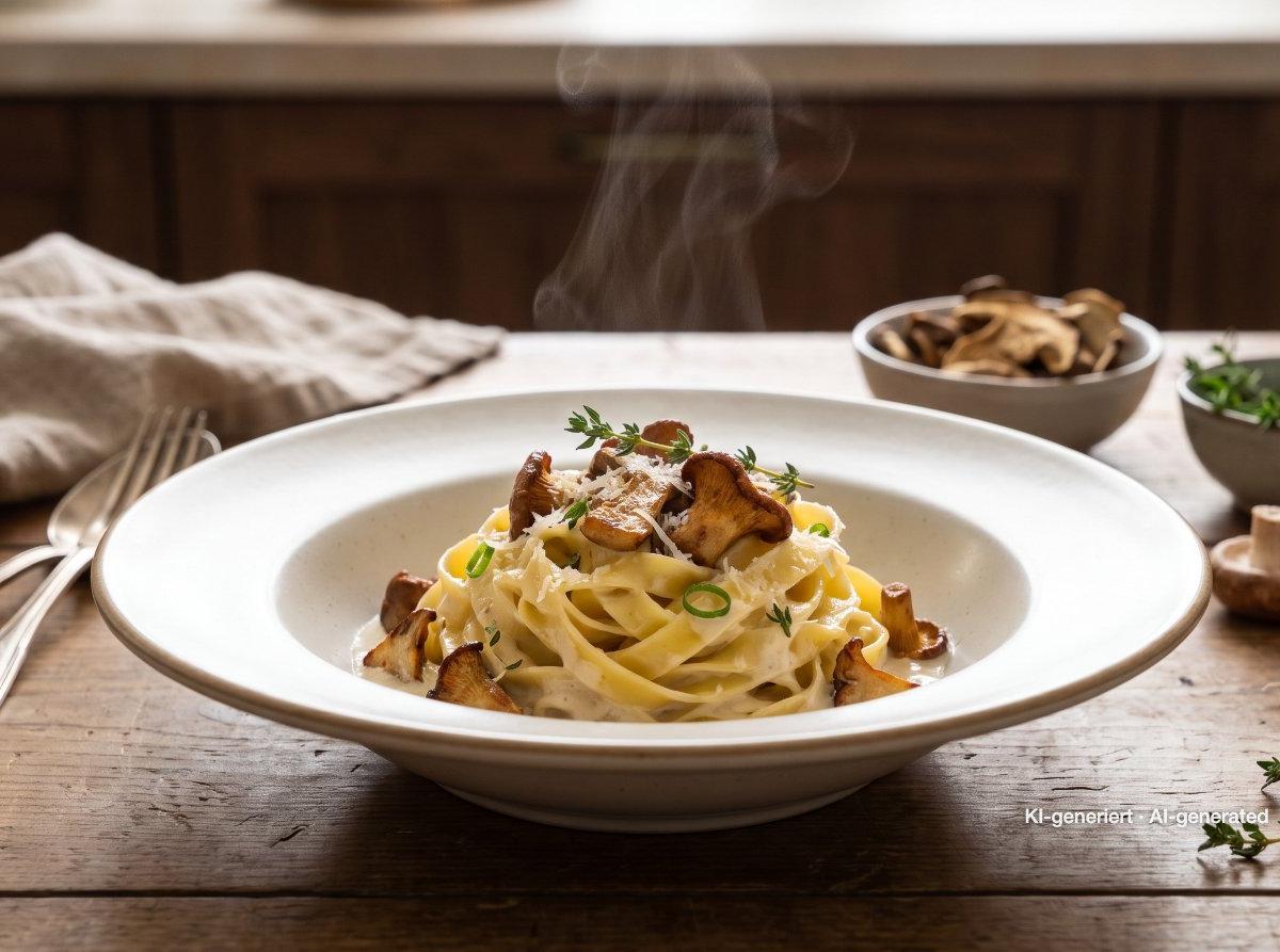 Tagliatelles à la crème de champignons