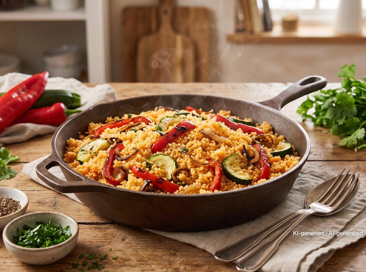 Warm One-Pan Vegetable Couscous
