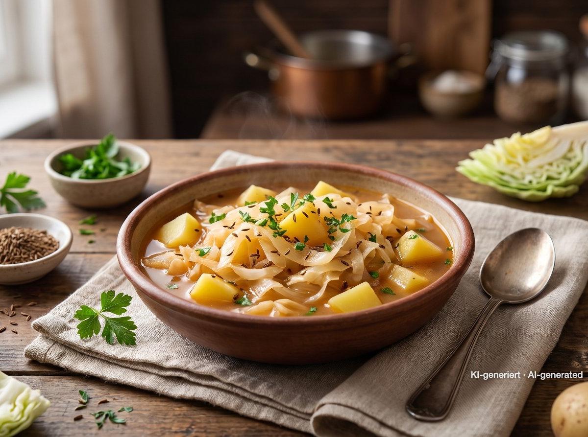 Cabbage and Potato Stew with Caraway