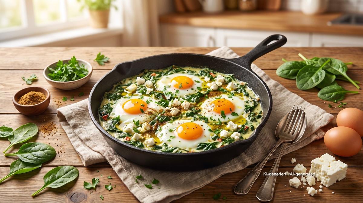 Green Shakshuka – Recipe and image AI-created, editorially reviewed