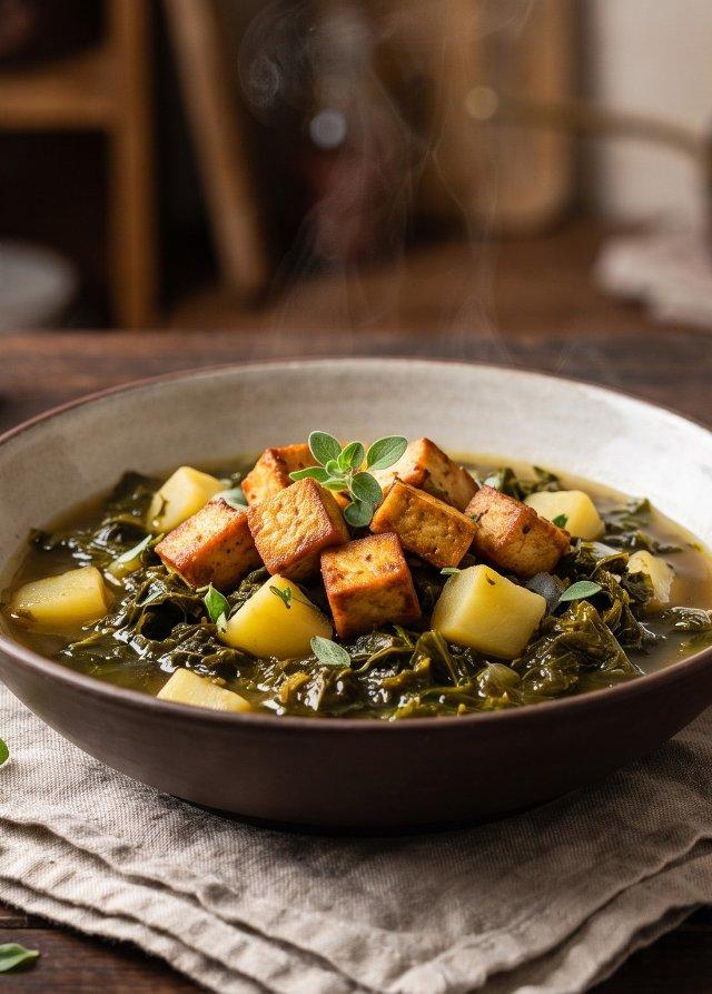 Stufato di cavolo riccio e patate