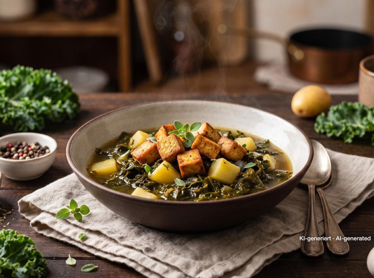 Stufato di cavolo riccio e patate