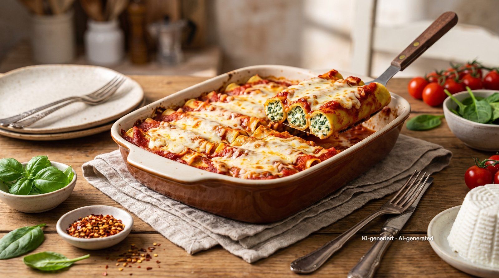 Spinat-Ricotta-Cannelloni