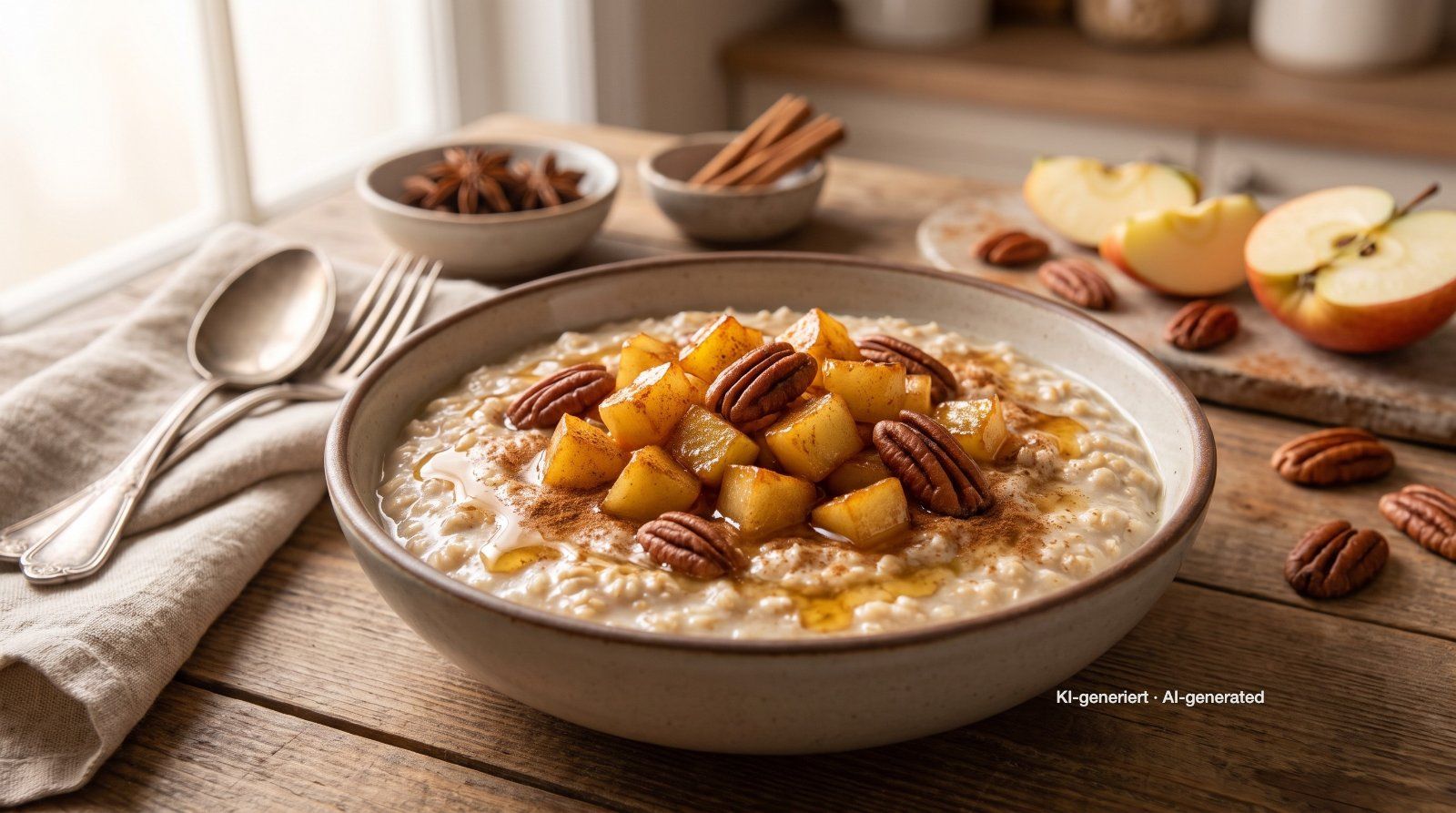 Kaneelporridge met appel