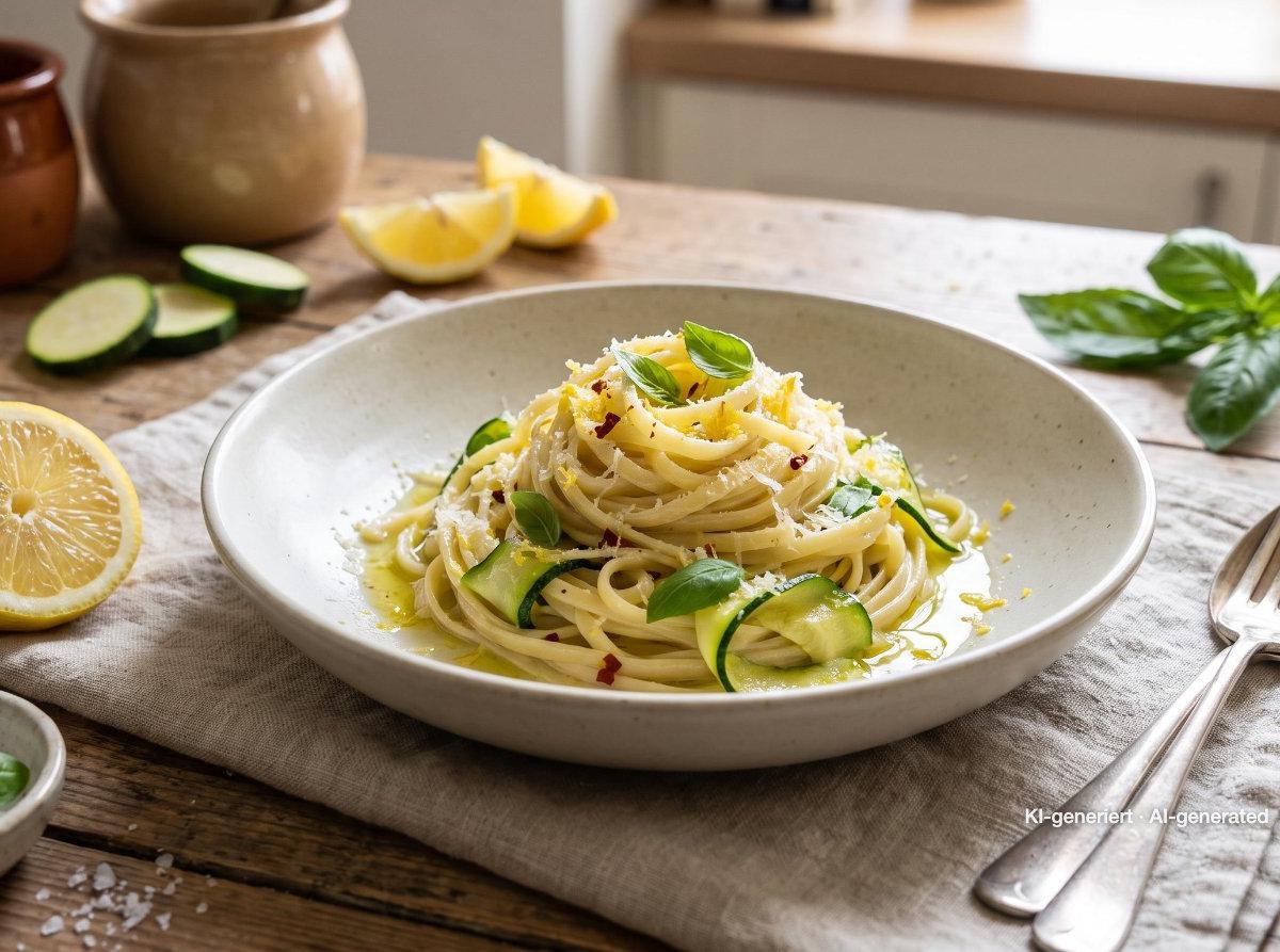 Lemon Zucchini Pasta with Parmesan