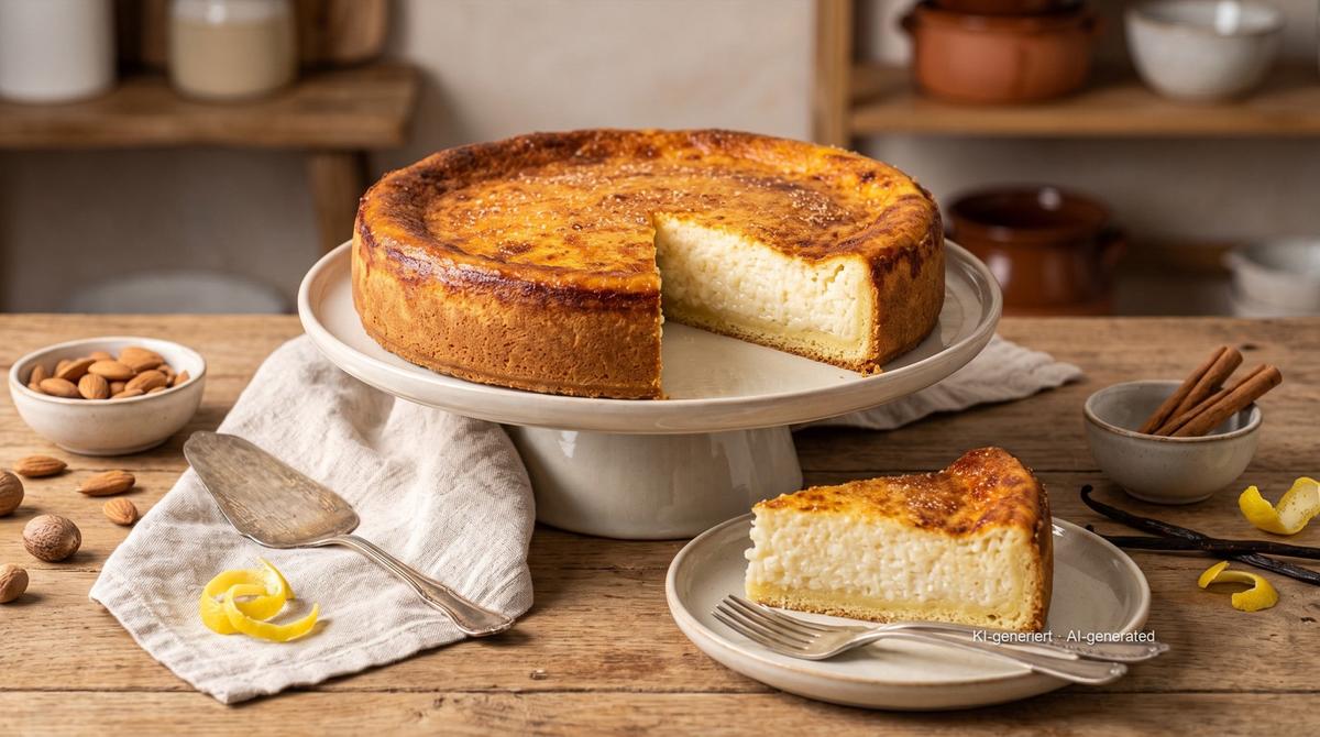 Aachener Reisfladen (rice tart from Aachen) – Recipe and image AI-created, editorially reviewed