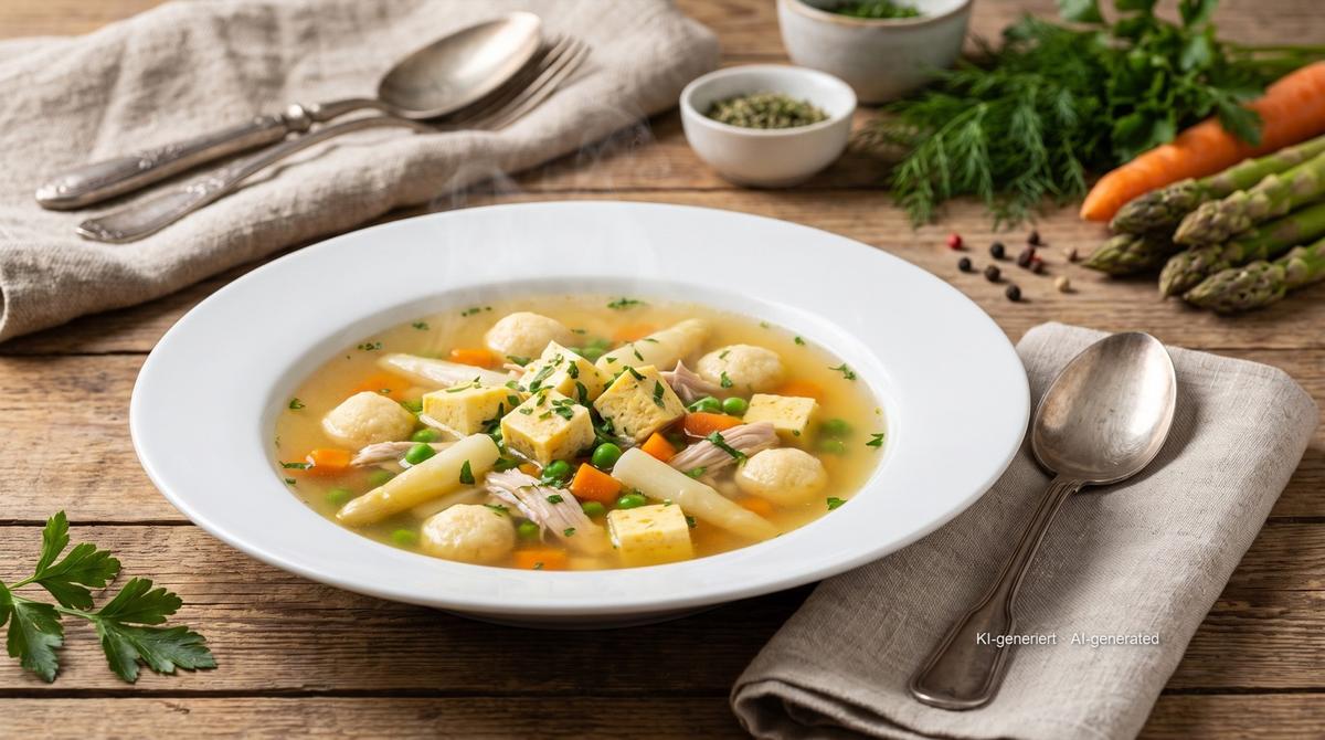 Altmärkische Hochzeitssuppe (Altmark wedding soup) – Recipe and image AI-created, editorially reviewed