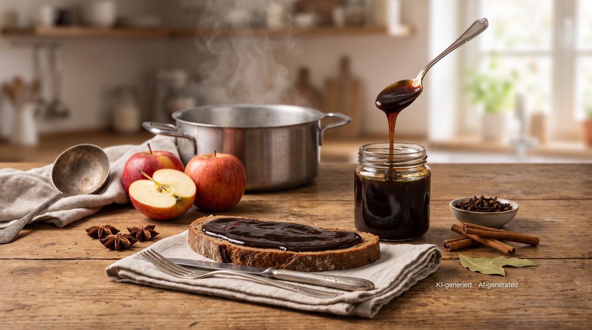 Apfelkraut nach rheinischer Art (Rhineland-style apple syrup) – Recipe and image AI-created, editorially reviewed