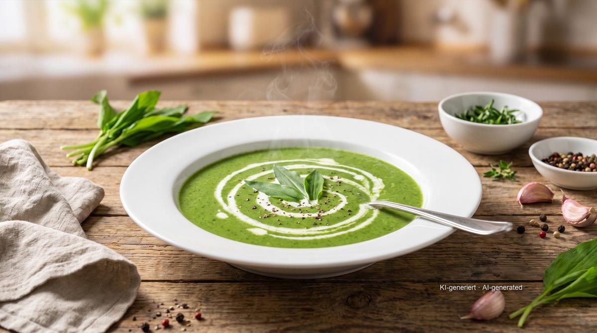 Velouté d'ail des ours – Rezept und Bild mit KI erstellt, redaktionell geprüft