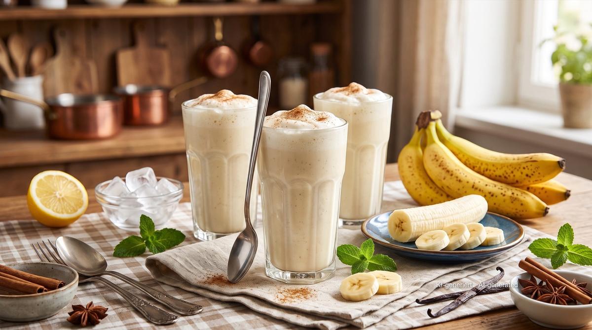 Lait à la banane – Recipe and image AI-created, editorially reviewed