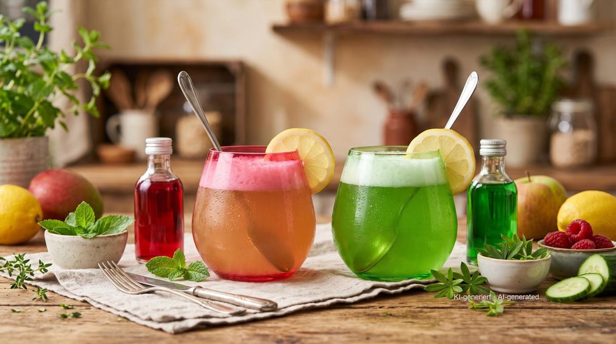 Berliner Weiße mit Schuss (bière blanche berlinoise au sirop) – Rezept und Bild mit KI erstellt, redaktionell geprüft